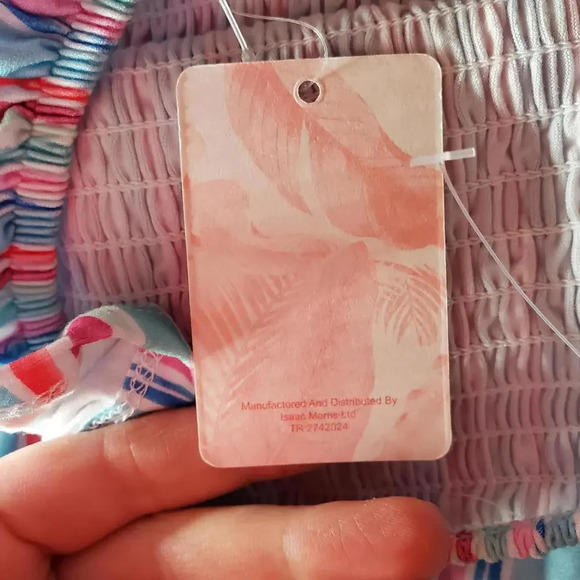 NWT Tommy Bahama Striped Sleeveless Girl Summer Dress Size 5 Blue Pink - Picture 10 of 13